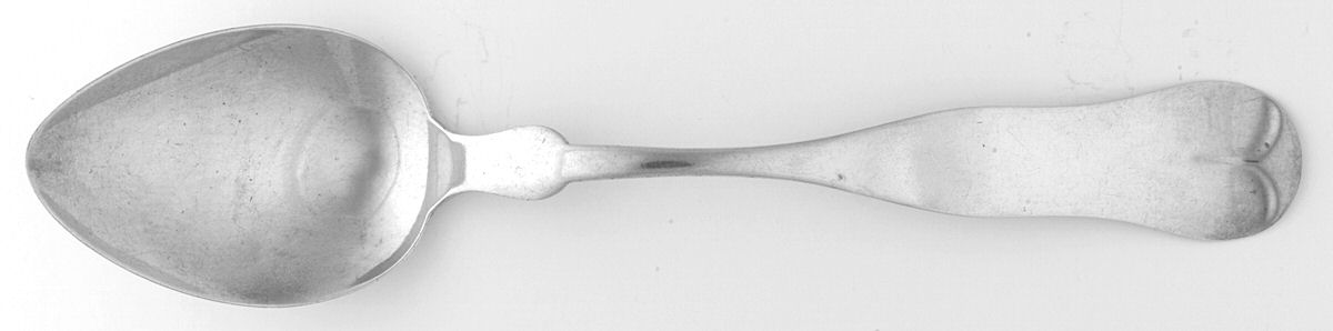 Coin Silver Flatware Tablespoon (Serving Spoon) by Charles Babbitt-1