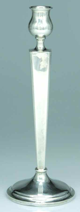 Sterling Hollowware 9" Weighted Candlestick by Clarence Vanderbilt-1