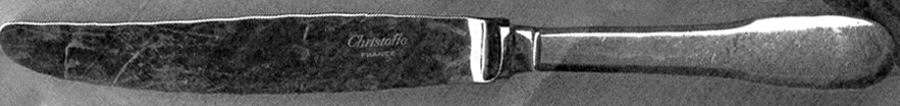 Anjou (Sterling) Modern Hollow Knife by Christofle France-1