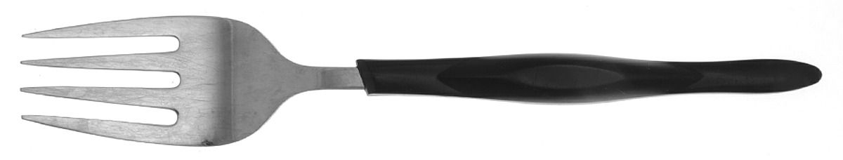 CUE1 (Stainless) Large Solid Cold Meat Serving Fork by Cutco Silver-1