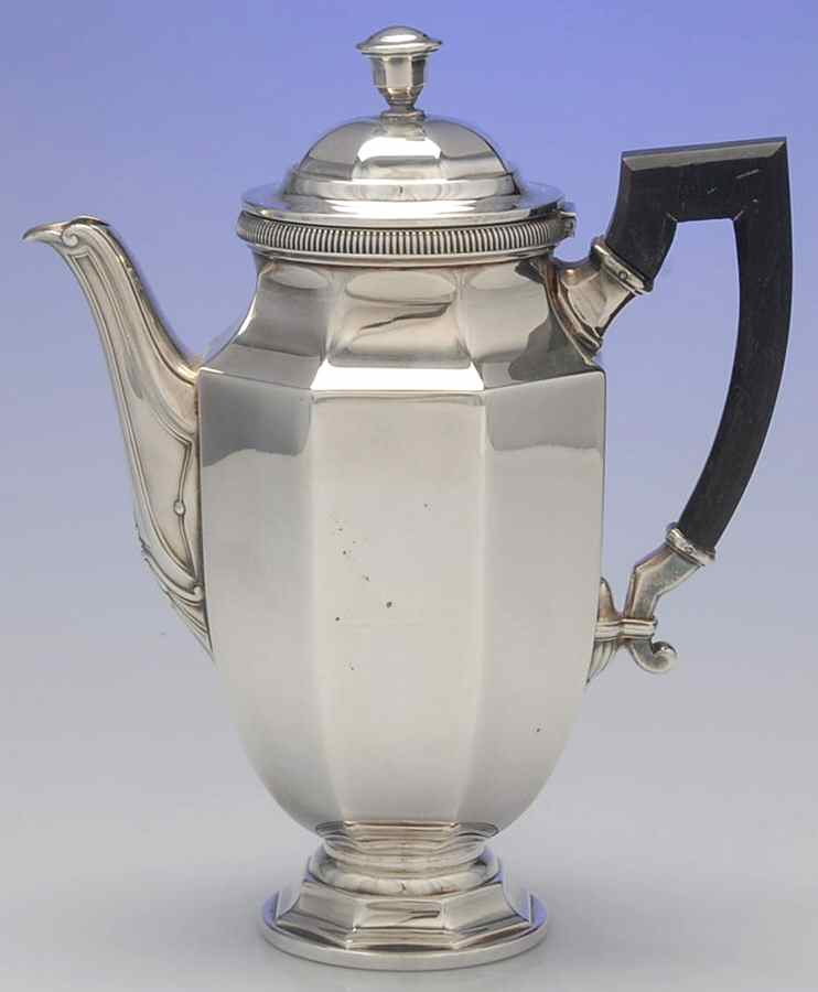 Colbert (Silverplate, Hollowware, Gadroon Design) Silverplate Coffee Pot by Christofle France-1