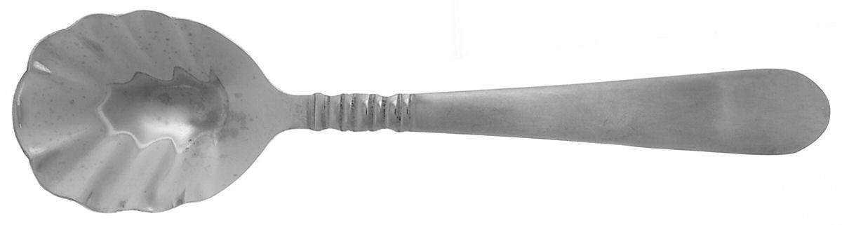 Satin Americana (Stainless) Sugar Shell Spoon by Cuisinart Flatware-1