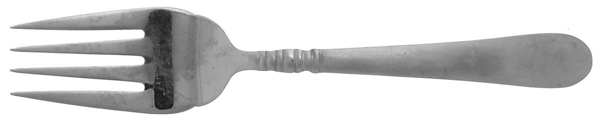 Satin Americana (Stainless) Medium Solid Cold Meat Serving Fork by Cuisinart Flatware-1