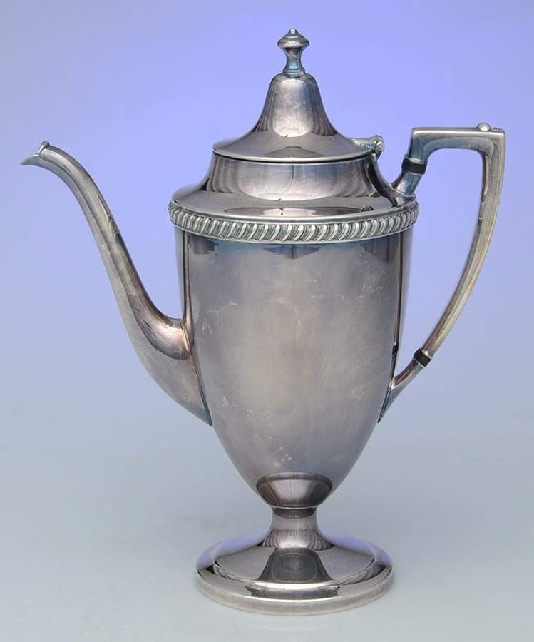 3150 (Silverplate, Hollowware) Silverplate Coffee Pot by Crescent Silverware-1