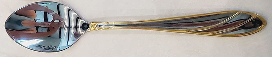 Medina (Stainless, Gold Accent) Teaspoon by Cambridge Silver-1