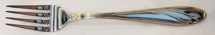 Medina (Stainless, Gold Accent) Individual Salad Fork by Cambridge Silver-1