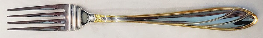 Medina (Stainless, Gold Accent) Fork by Cambridge Silver-1