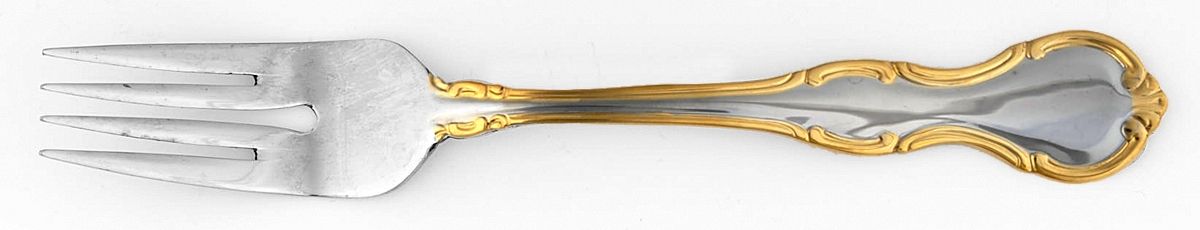 Melinda (Stainless, Gold Accent) Individual Salad Fork by Cambridge Silver-1