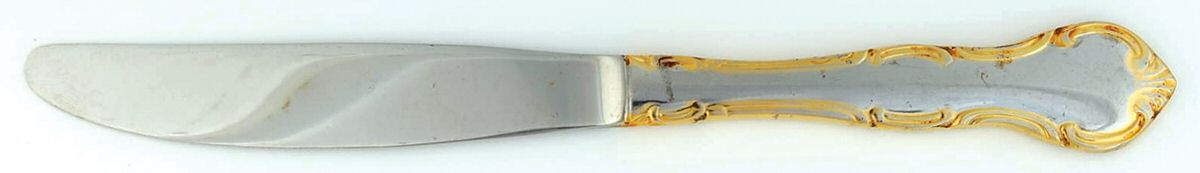 Melinda (Stainless, Gold Accent) Modern Solid Knife by Cambridge Silver-1