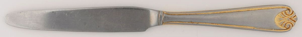 Victoria (Stainless, Gold Accent) New French Solid Knife by Cambridge Silver-1