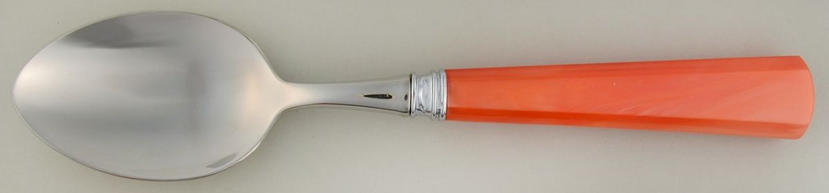Novia Pearlized-Orange (Stainless, Plastic) Place/Oval Soup Spoon by Cambridge Silver-1