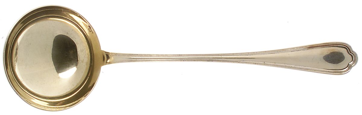 Spatours-Gold Large Solid Soup Ladle by Christofle France-1
