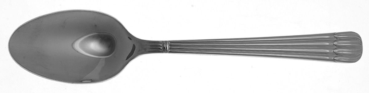 Osiris (Stainless, Ribbed Handle & Bolster) Place/Oval Soup Spoon by Christofle France-1