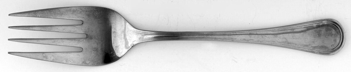 Mansfield (Stainless) Medium Solid Cold Meat Serving Fork by Cuisinart Flatware-1
