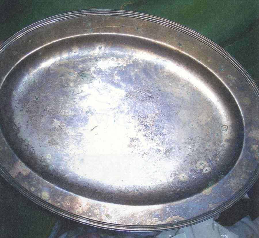 4075 (Silverplate, Hollowware) Round Silverplate Tray by Crescent Silverware-1