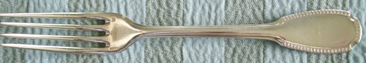 Godrons (Silverplate) Fork by Christofle France-1