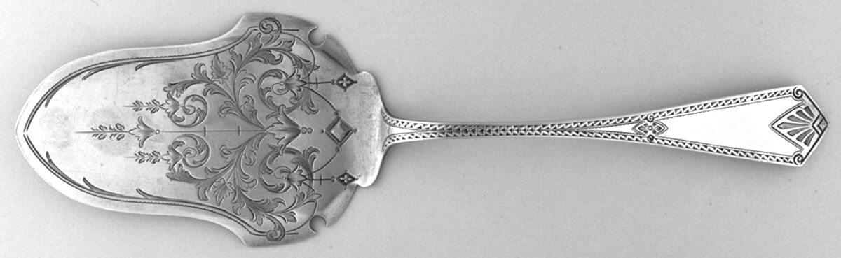 CR41 (Sterling) Bright Cut Solid Pastry Server by Crosby, Morse & Foss-1