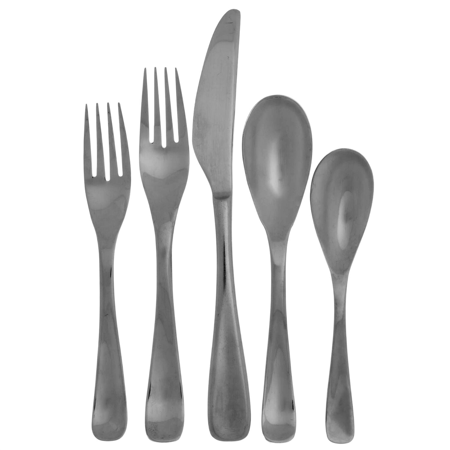 Flume (Stainless) 5 Piece Place Setting by Cuisinart Flatware-1
