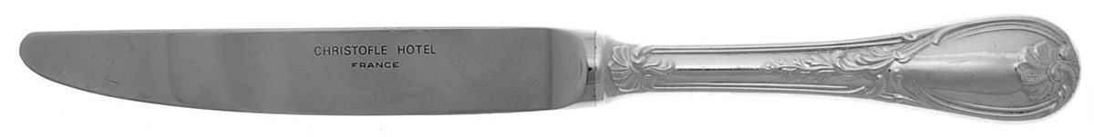 CTF71 (Silverplate) Dessert Knife with Stainless Blade by Christofle France-1