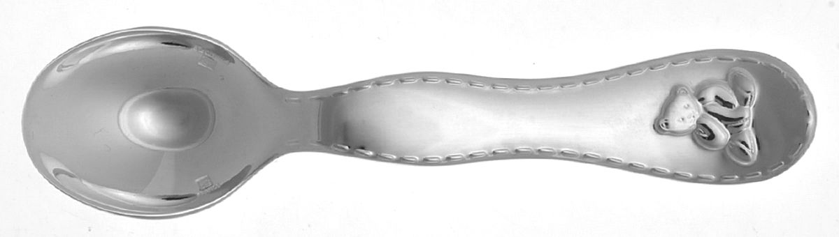 Charlie Bear (Silverplate) Straight Handle Baby Spoon by Christofle France-1