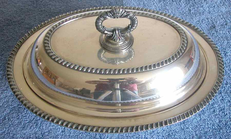 1317 (Silverplate, Hollowware) Double Vegetable Bowl by Crescent Silverware-1