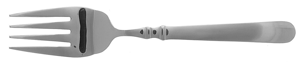 Oxford-Glossy (Stainless) Medium Solid Cold Meat Serving Fork by Cuisinart Flatware-1
