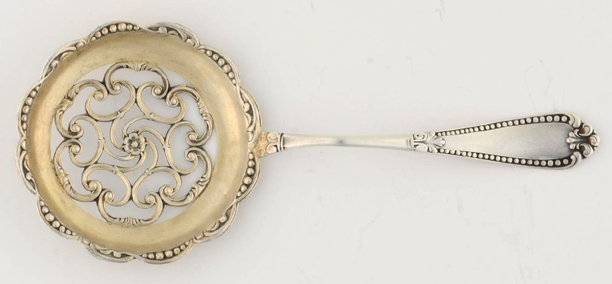 CBM3 (Sterling) Solid Bon Bon Spoon with Pierced Bowl by Campbell Metcalf-1
