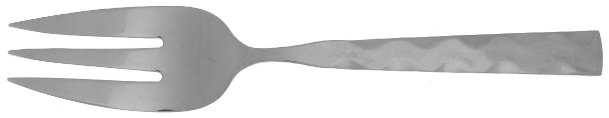 Tide (Stainless) Medium Solid Cold Meat Serving Fork by Crate & Barrel Flatware-1