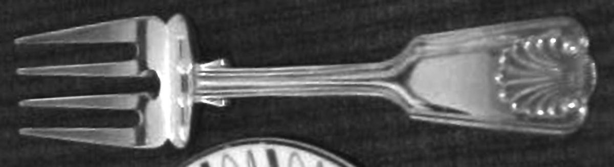 Fiddle Thread & Shell (Silverplate) Individual Salad Fork by Cooper Bros & Sons-1