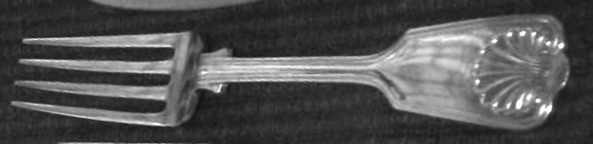 Fiddle Thread & Shell (Silverplate) Fork by Cooper Bros & Sons-1