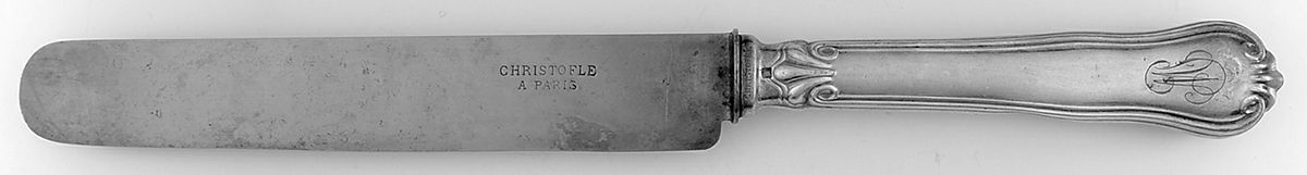 CTF73 (Silverplate) Blunt Hollow Knife by Christofle France-1