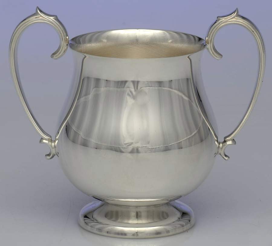 52 (Silverplate, Hollowware) Silverplate Open Sugar Bowl by Crescent Silverware-1