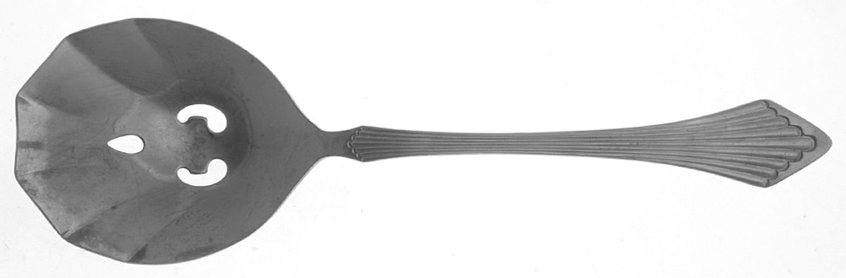 COG17 (Stainless) Pierced Solid Serving Spoon by Continental Gourmet-1