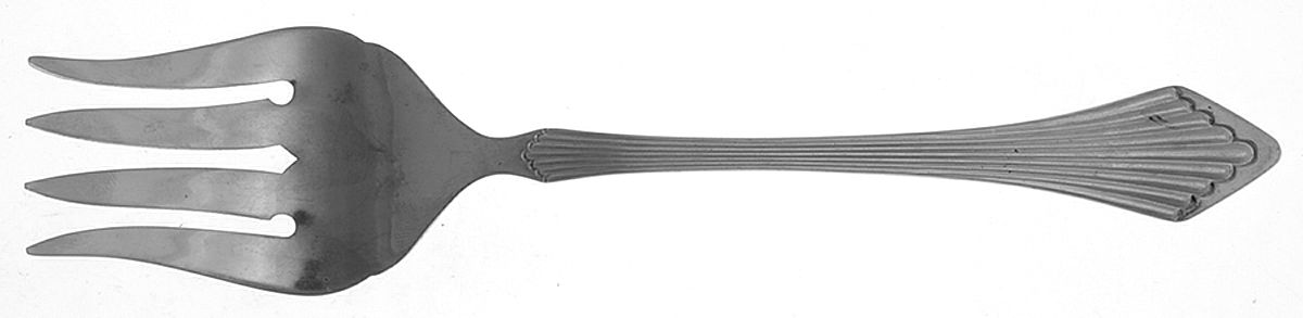 COG17 (Stainless) Medium Solid Cold Meat Serving Fork by Continental Gourmet-1