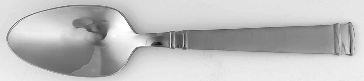 Rings Frost (Stainless) Place/Oval Soup Spoon by Cuisinart Flatware-1