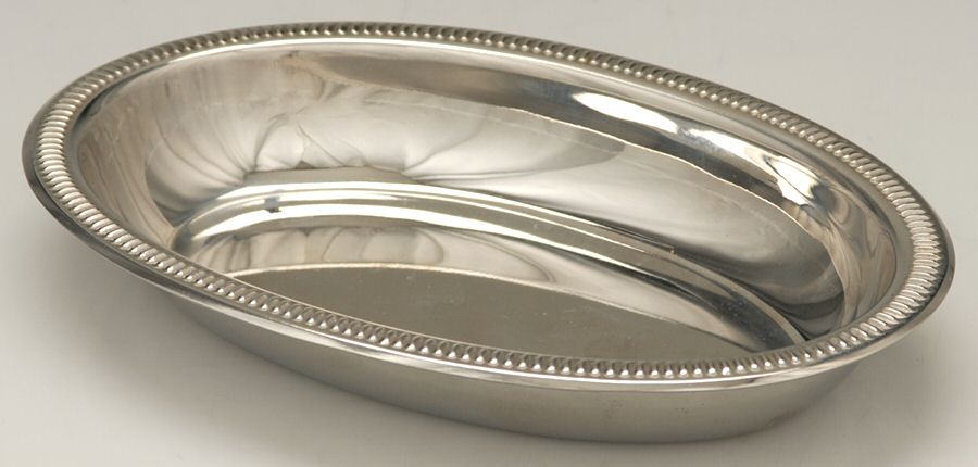 President (Stainless, Hollowware) 7" Oval Bowl by Jean Couzon-1