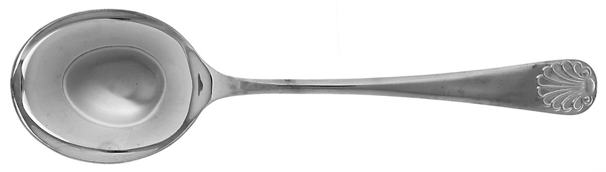 Old English Shell (Silverplate) Round Bowl Soup Spoon (Gumbo) by Cooper Bros & Sons-1