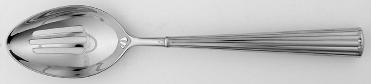 Trent (Stainless) Pierced Tablespoon (Serving Spoon) by Crate & Barrel Flatware-1