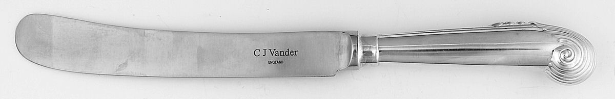 CJV6 (Silverplate) Old French Hollow Pistol Knife by CJ Vander-1