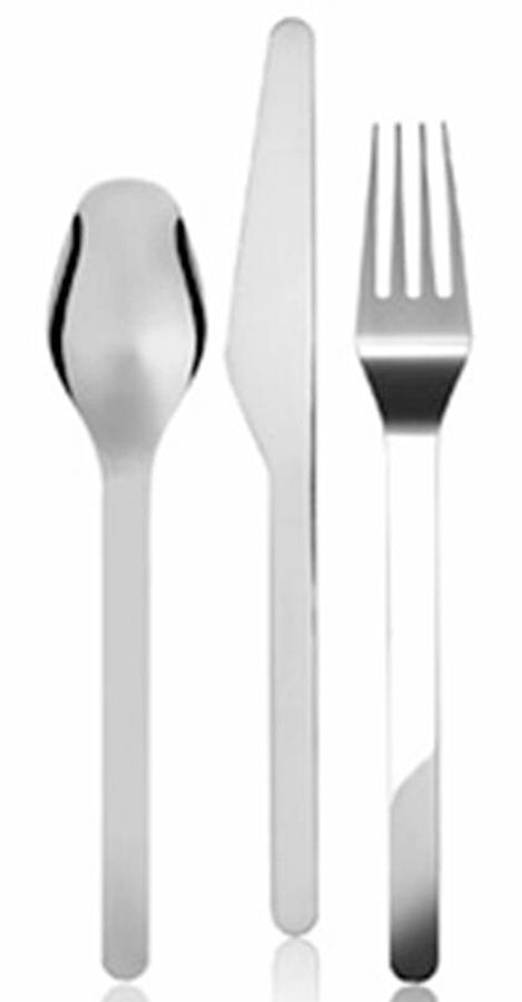 Recto Verso (Stainless) Fork by Christofle France-1