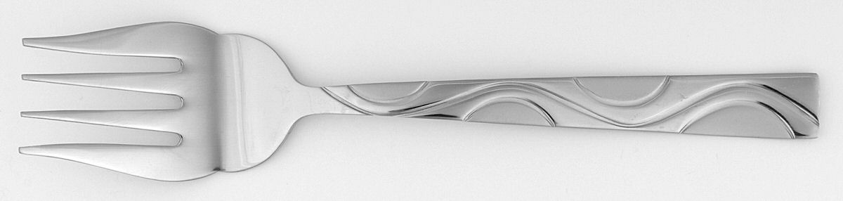 Unity Frost (Stainless) Medium Solid Cold Meat Serving Fork by Cuisinart Flatware-1