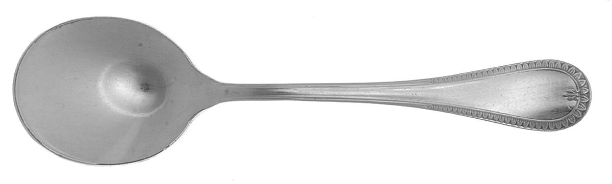 Beauharnais (Stainless-Hotel) Round Bowl Soup Spoon (Gumbo) by Christofle France-1