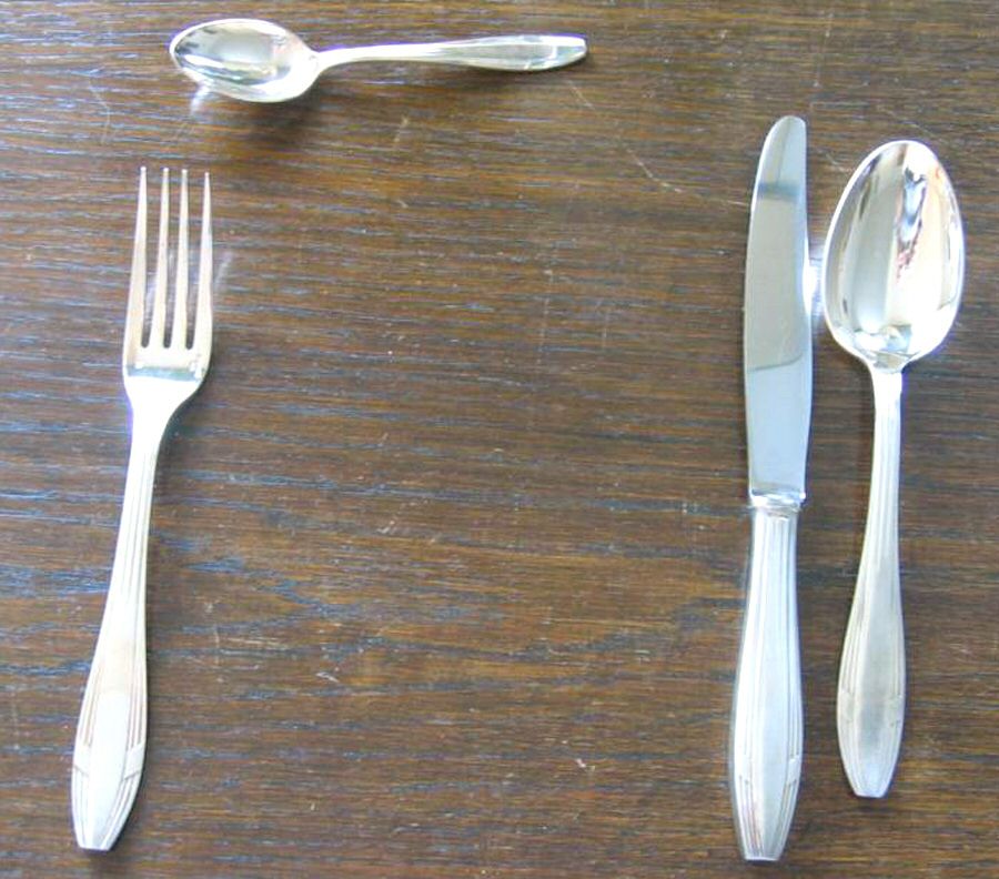 CTF77 (Silverplate) Fork by Christofle France-1