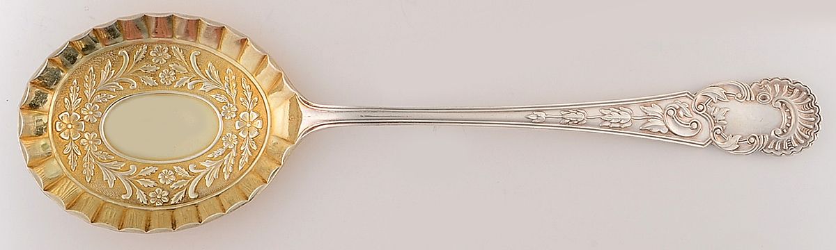 CBR11 (Silverplate) Solid Smooth Berry/Casserole Spoon by Cooper Bros & Sons-1