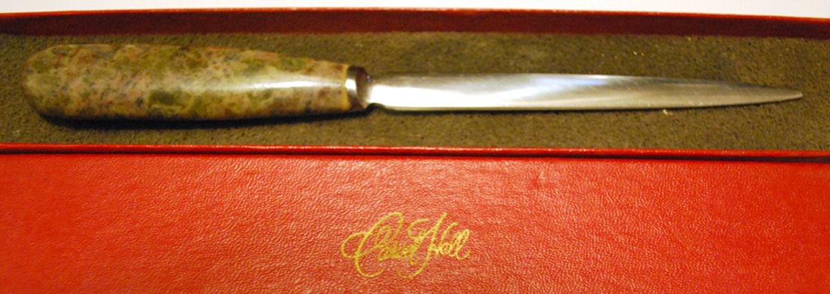 CVH12 (Stainless) Letter Opener with Stainless Blade by Carvel Hall-1