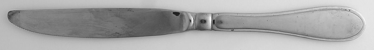 Evanston Sand (Stainless, Outlined Ridge Back) Modern Solid Knife by Cambridge Silver-1