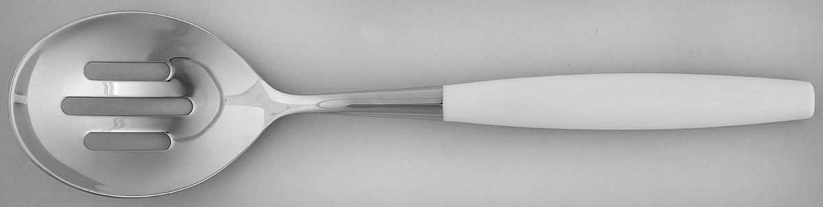 Everyday (Stainless, Plastic) Pierced Tablespoon (Serving Spoon) by Crate & Barrel Flatware-1