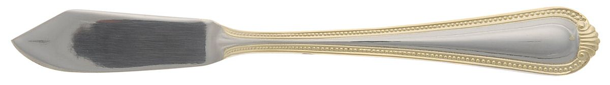 Verona (Stainless, Gold Accent) Flat Handle Master Butter Knife by Cambridge Silver-1