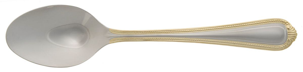 Verona (Stainless, Gold Accent) Tablespoon (Serving Spoon) by Cambridge Silver-1