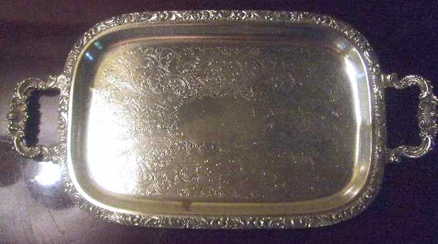 6373EH (Silverplate, Hollowware) 14" Waiter Tray by Crescent Silverware-1